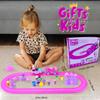 Tracks Car Toys Set for Age 2 3 4 5 6 7 Year Girls Toddler, Pink Princess Train Set Toys for Kids with Light & Music, Track Vehicle Toy Girl Birthday Gift view 2