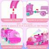 Tracks Car Toys Set for Age 2 3 4 5 6 7 Year Girls Toddler, Pink Princess Train Set Toys for Kids with Light & Music, Track Vehicle Toy Girl Birthday Gift view 4