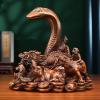 daDINGshun Brass Snake Ornament Chinese Zodiac Snake Ornament Office Living Room Decoration view 4