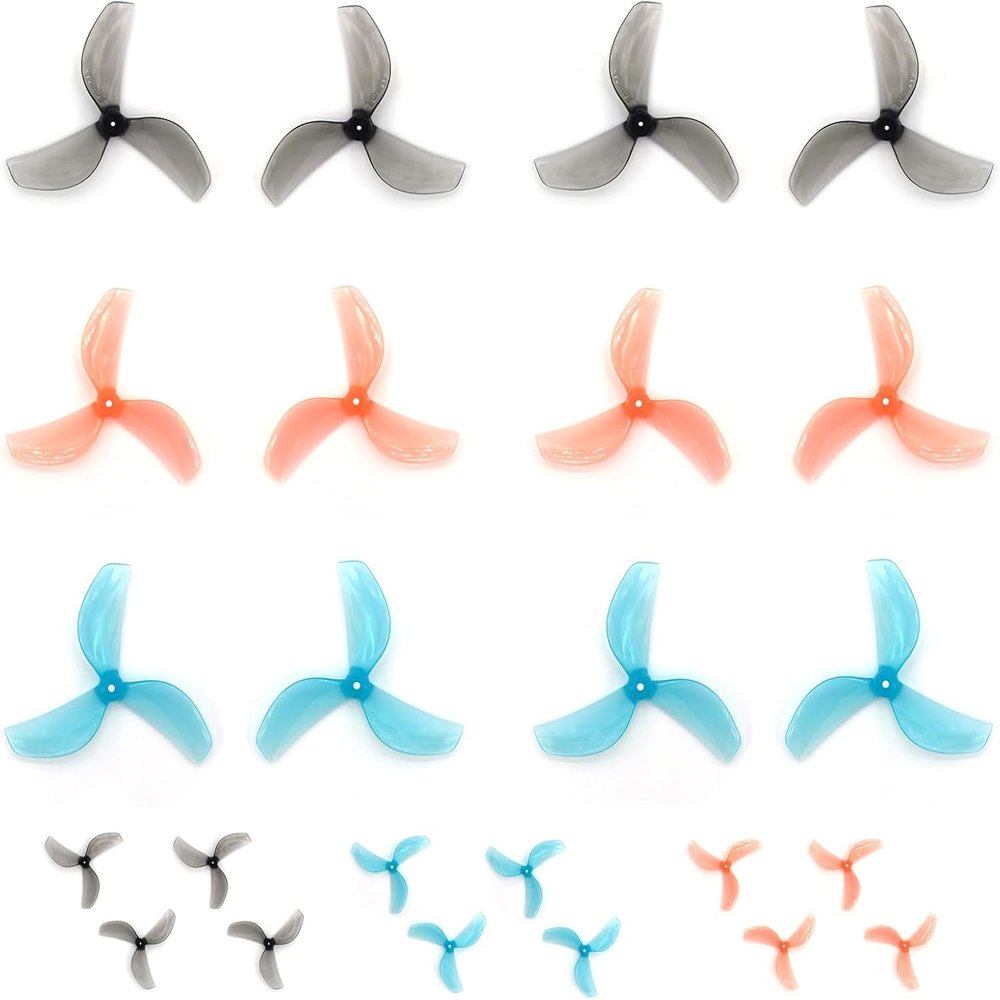 12Pair Gemfan 45MM 3-Blade Propeller Props 1.5mm Hole for FPV Quadcopter Freestyle Toothpick Micro FPV Racing Drone 12CW+12CCW