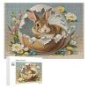 Wooden Puzzle - Easter Bunny and Eggs Theme Jigsaw PuzzlesWooden Puzzles for Adults 300 Pieces Unique Gifts for Wall ArtChallenge PuzzlesEducational GamesFamily Puzzles view 1