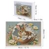 Wooden Puzzle - Easter Bunny and Eggs Theme Jigsaw PuzzlesWooden Puzzles for Adults 300 Pieces Unique Gifts for Wall ArtChallenge PuzzlesEducational GamesFamily Puzzles view 2