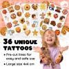 60 PCS Cookie Party Favors Set - 36 Temporary Tattoos & 24 Slap Bracelets for Kids, Perfect for Cookie-Themed Birthday Supplies, Baby Shower and Sweet Party Decorations view 3