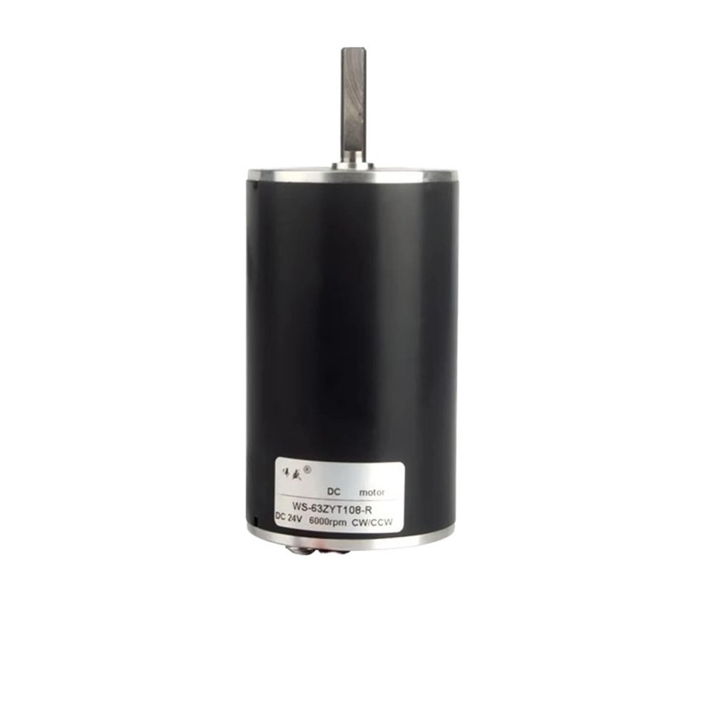 12V 24V 50W DC Speed Motor 8mm Shaft Diameter Marshmallow Small Motor High Power Can CW CCW High Speed Motor(Only Motor,4000RPM_24V)