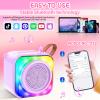 MicQutr Karaoke Machine with 2 Microphones for Kids, Toys Birthday Gifts for Ages 3-12 Years Old Girls Boys, Mini Karaoke Microphone with Protable Bluetooth Speaker for Singing Party Outdoor Play view 3