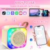 MicQutr Karaoke Machine with 2 Microphones for Kids, Toys Birthday Gifts for Ages 3-12 Years Old Girls Boys, Mini Karaoke Microphone with Protable Bluetooth Speaker for Singing Party Outdoor Play view 3