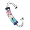 BTSEURY Anxiety Ring for Women, Color Beads Anxiety Ring, Relieve Stress Adjustable Open Colorful Rotate Beads Ring for Women Men view 3