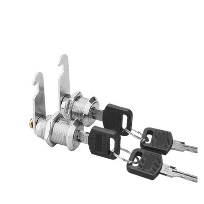 QXCIVR Drawer Lock 5/20/100SETS 16mm 20mm 25mm 30mm 35mm Metal Rotary Key Switch Push Button Lock Switch Latching Cylinder Cabinet Security Locker(Different Key 30mm,100 Sets)