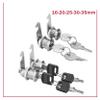 QXCIVR Drawer Lock 5/20/100SETS 16mm 20mm 25mm 30mm 35mm Metal Rotary Key Switch Push Button Lock Switch Latching Cylinder Cabinet Security Locker(Different Key 30mm,100 Sets) view 3