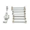 RC Upgrade Accessories for Wltoys 124006 12423 12427 12428 12429 1/12 Metal Upgrade Parts Kit Steering Assembly Link Rod Servo Arm RC Car Accessories(Silver) view 1