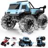 DEERC Amphibious Remote Control Car Monster Truck Toys Waterproof RC Stunt Cars for Boys 8-12 Toys W/Blocks & 360Spin, 4WD All-Terrain Off-Road Pickup RC Truck 2.4Ghz 60+ Min Playtime Pool Toy Gift view 1