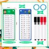 30Pcs Addition and Subtraction Flash Cards, Math Flash Card with 4 Dry Erase Pens 2 Rings, Time Table Flash Cards for 1st to 3rd Grades Fun Learning with Math Game view 2