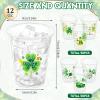 100 Pcs St. Patrick's Day Party Cups,12 oz St. Patrick Disposable Clear Plastic Cups Irish Green St Patrick's Day Party Lucky Clover Cups for St. Patrick Irish Birthday Party Irish Party Supplies view 2