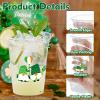 100 Pcs St. Patrick's Day Party Cups,12 oz St. Patrick Disposable Clear Plastic Cups Irish Green St Patrick's Day Party Lucky Clover Cups for St. Patrick Irish Birthday Party Irish Party Supplies view 3
