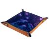 Microfiber Leather Dice Trays Holder for Dice Games Like RPG DND, Purple Sky Lotus Dolphin Dice Holder Storage Box Portable Folding Rolling Dice Tray, 16x16cm view 1