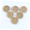 10pcs Dustpan Fake Fairy Garden Miniatures Fake Outdoor Plants Miniature Dollhouse Accessories Decor Fairy Garden Accessories Wicker Halloween Dollhouse Tree Beige view 3
