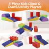 Dkelincs 5 Piece Foam Climbing Blocks for Toddlers Activity Set, Climbing Toys for Toddlers 1-3, Soft Foam Climbing Blocks Activity Play Equipment Indoor Baby ClimberColorful view 3