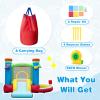 HONEY JOY Inflatable Bounce House, Music Theme Jump n Slide Bouncy House for Kids, Slides, Ball Pit & Punching Bag, Indoor Outdoor Bouncy Castle for Kids, Gift for Boys Girls(with 480w Blower) view 2