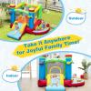 HONEY JOY Inflatable Bounce House, Music Theme Jump n Slide Bouncy House for Kids, Slides, Ball Pit & Punching Bag, Indoor Outdoor Bouncy Castle for Kids, Gift for Boys Girls(with 480w Blower) view 4