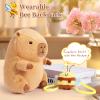 Acgtrick Cute Capybara Plush Soft Kawaii Capybara Plush Doll Pillow with Bee Backpack Capybara Stuffed Aniamls for Girls Kids Adults Birthdays Valentines Gift 12 inch view 2