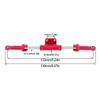 1/10 RC Crawler Full Hydraulic Steering Cylinder Kit for D90 D110 RC4WD Yota ll Axle TF2 Gelande ll Upgrade Parts (Red) view 2