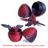 Flavery 3D Printed Flying Dragon in Egg - Easter Egg with 9" Flexible Winged Dragon Inside, Colorful Fidget Toy, Birthday Gift, Desk Pet Figure (Black Red) view 2