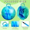 Lewtemi 2 Pcs 29 Inch Big Hopper Ball Jumping Hopping Inflatable Bouncing Ball with Handle and Air Pump for Adults Carnival Outdoor Sports Game(Blue Green Cloud, Blue Purple Cloud) view 2