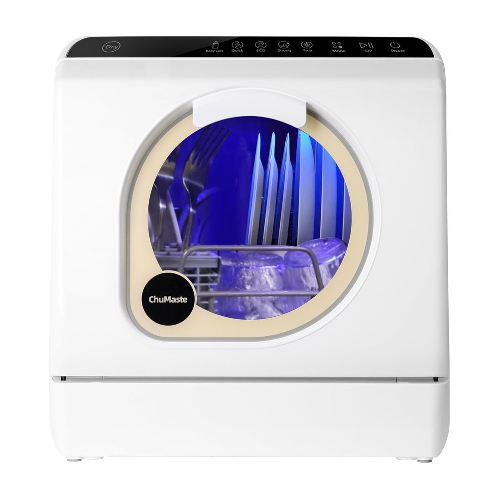 ChuMaste Dishwasher Machine.Countertop Dishwasher With Tank Portable Dishwasher Two Water Supply Methods, Suitable For Apartments And Rvs.Baby Bottle Washer Machine.