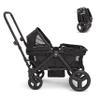 Munchkin Collapsible Wagon for Kids, Foldable, Ultra-Compact and Lightweight Stroller Wagon, All-Terrain Wheels, Adjustable Sun Canopy - Holds Up to 2 Passengers, Black view 1