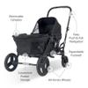 Munchkin Collapsible Wagon for Kids, Foldable, Ultra-Compact and Lightweight Stroller Wagon, All-Terrain Wheels, Adjustable Sun Canopy - Holds Up to 2 Passengers, Black view 3