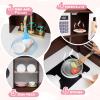 HONEY JOY Kids Kitchen Playset, Wooden Toy Kitchen Set w/Lights, Coffee Maker, Microwave, Sink, Ice Maker, Washing Machine, Little Chef Pretend Play Kitchen for Toddlers Boys Girls (Coffee) view 4