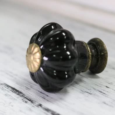 10x Dia 25mm Mini Pumpkin Crown Ceramic Knobs Furniture Handles Kids room Cute Drawer Dresser Knobs Jewelry box pulls - (Color: b high base)