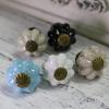 10x Dia 25mm Mini Pumpkin Crown Ceramic Knobs Furniture Handles Kids room Cute Drawer Dresser Knobs Jewelry box pulls - (Color: b high base) view 3
