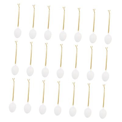 Cabilock 25pcs Blank Graffiti Eggs for DIY Easter Decorations Egg Pendants for Boys and Girls Crafting and Painting for Home School and