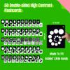 50PCS High Contrast Baby Flashcards, 100 Pages Black & White Visual Stimulus Flash Cards, Brain Development Cards Set Montessori Sensory Toys for Infants Newborn Boy Girl Baby Tummy Time (0-3 Months) view 3