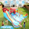 AKEYDIY Inflatable Water Slide, 18 in 1 Water Park Bounce House for Big Kids, Bouncy House with Dual Slides,Big Splash Pool,Water Cannon for Outdoor/Backyard/Party, Water Bounce House with 550W Blower view 2