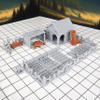 47pcs Village Yard Terrain Set for DND and Tabletop Games, 28mm Miniatures, 3D Printed Plastic view 1