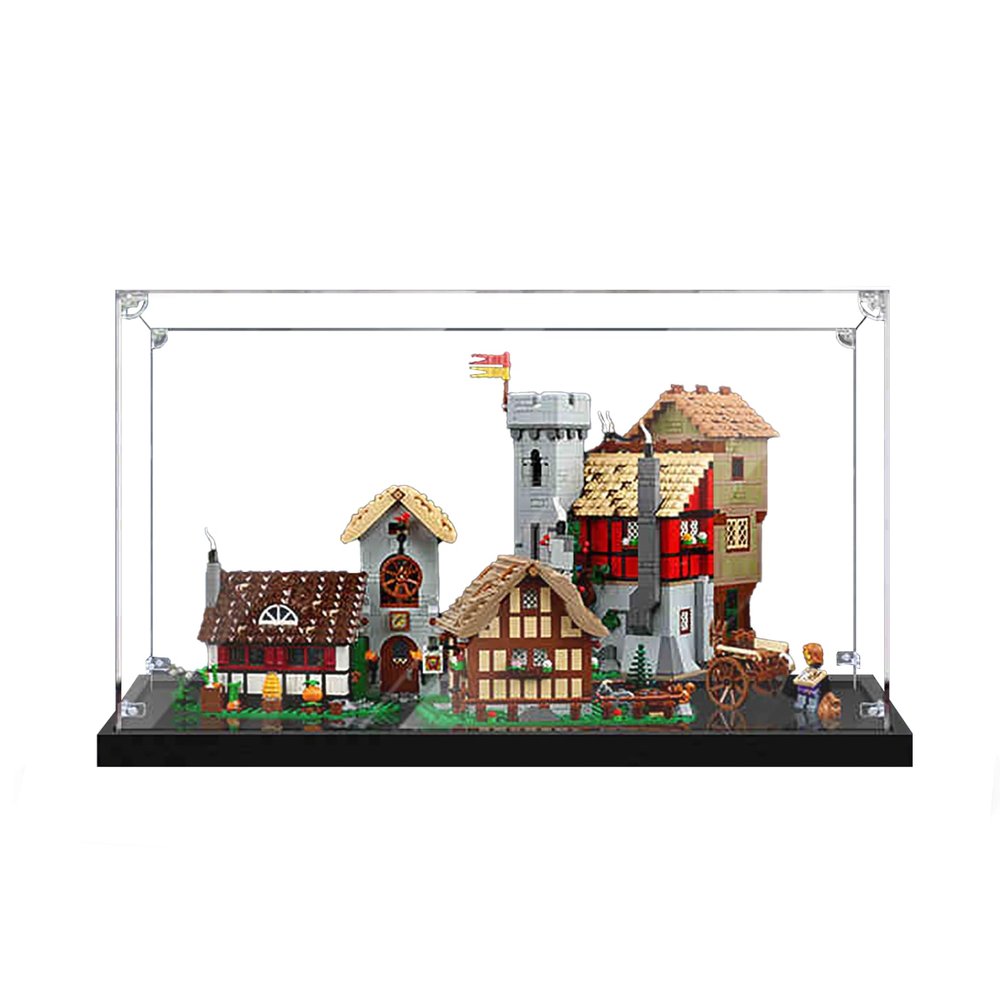 Acrylic Display Case for Le-go 10332 Medieval Town Square Model - Sturdy Protection for Your Collectible (Model Not Included), Basic-2mm