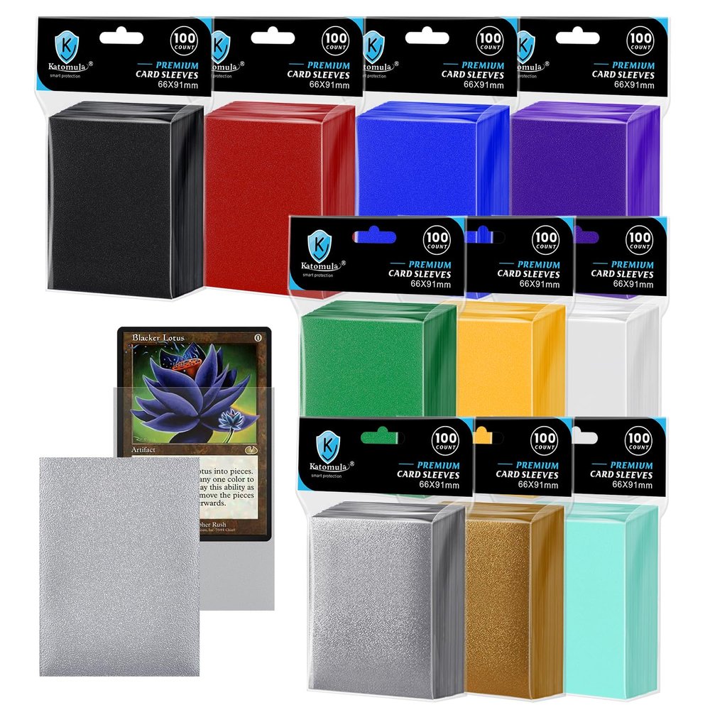1000CT MTG Card Sleeves, Clear Front Textured Back Card Sleeve Deck Card Protectors, Standard Size Card Sleeves for MTG, Baseball Card, Football Card,Sports Cards, Game Card
