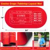 Leyndo Mini Craps Table Top Set Include About 36 x 18 Craps Table Mat 24 Rattan Stick 5 Casino Grade AAA 19mm Dice On/Off Buttons and a Mat Storage Bag for Casino Games, Home Entertainment, Party view 3