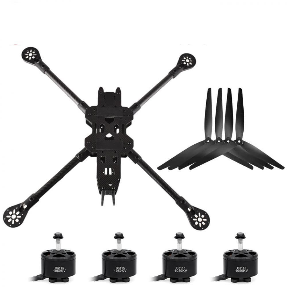13inch 520mm Wheelbase Carbon Fiber Drone With B3115 1050KV Brushless Motor And 13inch Compatible with Long Range Use(3Set Combo)