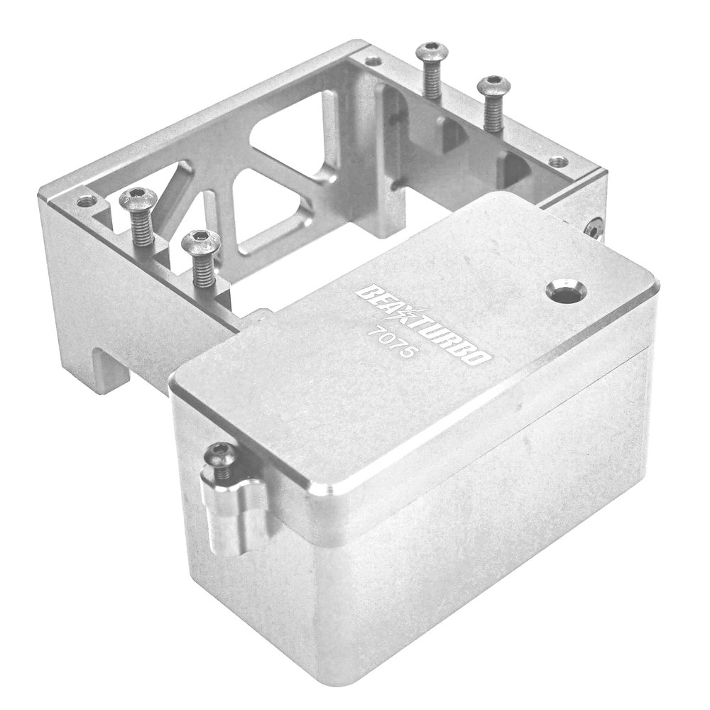 BeaxTurbo Racing Upgrade Parts CNC Aluminum7075 Servo Mount & Reciever Case for Losi DBXL-E 2.0 1:5 (Silver)
