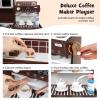 Costzon Kids Kitchen Playset, Wooden Pretend Play Kitchen with Coffee Maker, Ice Maker, Microwave, Washing Machine, Dish Rack, Stoves, Sink, Accessories, Toddler Toy Kitchen, Gift for Ages 3+ (Brown) view 3