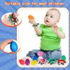 42 Pcs Shaker Musical Instruments Set Include 28 Pcs Colorful Egg Shaker and 14 Pcs Wrist Hand Band Jingle Bells for Musical Learning Toy Birthday Gift Christmas Party Favors , 7 Colors view 3