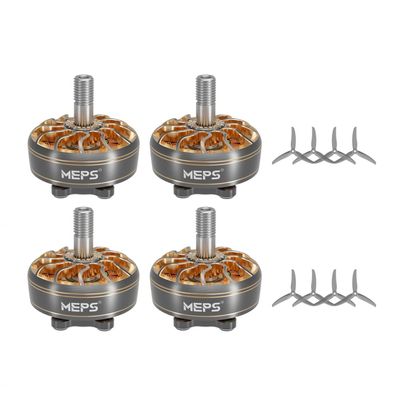 4PCS Brushless 2306 Motors 1750KV 1950KV 2450KV Compatible with 5inch Drone Freestyle Racing with 4 Pairs of 4942 Propellers in Grey Color(4pcs 1750KV)
