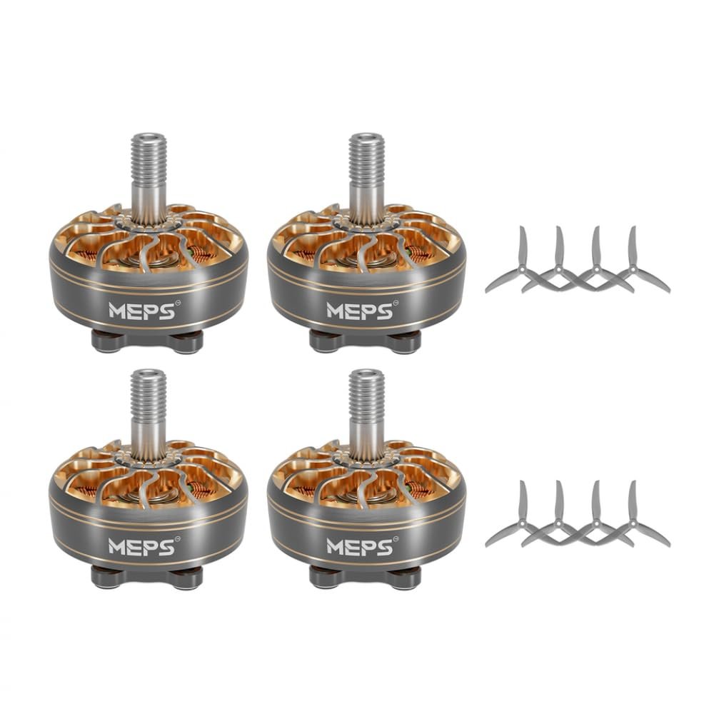 4PCS Brushless 2306 Motors 1750KV 1950KV 2450KV Compatible with 5inch Drone Freestyle Racing with 4 Pairs of 4942 Propellers in Grey Color(4pcs 1750KV)