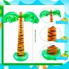 2 Pack 32 inch Inflatable Palm Tree Blow Up Tropical Coconut Trees for Hawaiian Summer Beach Theme Party Photo Prop Pool Decor view 2