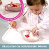 Bibado - Silicone Baby Bowl (Blush) - Stay Put Suction Bowl - Oval Shape - First Meals & Snacks - Durable, Dishwasher & Microwave Safe, BPA Free - Medical Grade - Baby Essentials - 6 Months to 3 Years view 2
