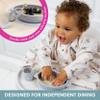 BIBaDO - Silicone Baby Bowl (Mist) - Stay Put Suction Bowl - Oval Shape - First Meals & Snacks - Durable, Dishwasher & Microwave Safe, BPA Free - Medical Grade - Baby Essentials - 6 Months to 3 Years view 2
