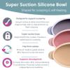 BIBaDO - Silicone Baby Bowl (Fawn) - Stay Put Suction Bowl - Oval Shape - First Meals & Snacks - Durable, Dishwasher & Microwave Safe, BPA Free - Medical Grade - Baby Essentials - 6 Months to 3 Years view 3